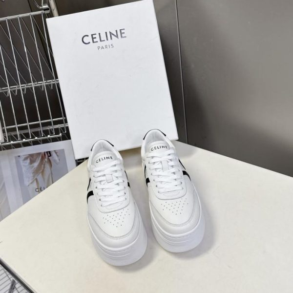 repliche,replica,perfette,siti di,affidabili,migliori siti,dove comprare,1:1,scarpe da ginnastica Sneakers con plateau bianche CELINE Primavera/Estate (7U86H)