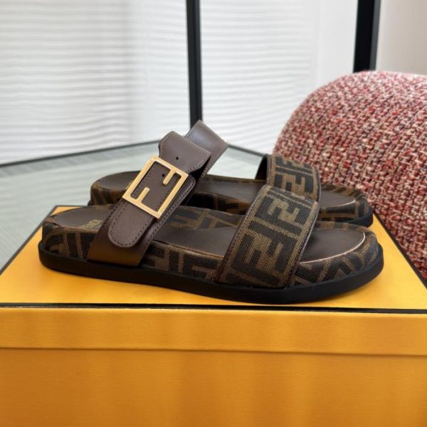 repliche,replica,perfette,siti di,affidabili,migliori siti,dove comprare,1:1,scarpe da ginnastica FENDI Novità Primavera/Estate: Pantofole basse unisex in tela con monogramma FF Feel (R35H6)