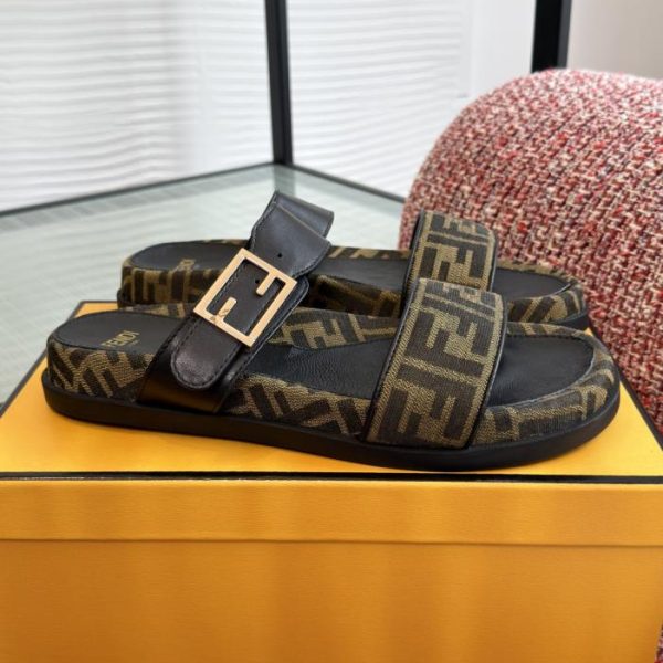 repliche,replica,perfette,siti di,affidabili,migliori siti,dove comprare,1:1,scarpe da ginnastica FENDI Novità Primavera/Estate: Pantofole basse unisex in tela monogrammata Feel FF (SIKSQ)