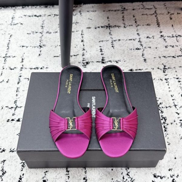 repliche,replica,perfette,siti di,affidabili,migliori siti,dove comprare,1:1,scarpe da ginnastica Sandali bassi plissettati Saint Laurent, nuova collezione primavera (6LTA2)