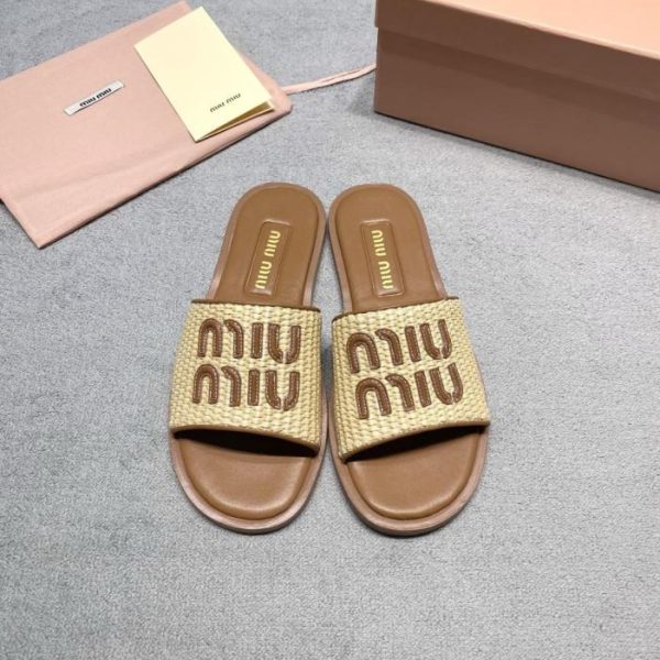 repliche,replica,perfette,siti di,affidabili,migliori siti,dove comprare,1:1,scarpe da ginnastica Infradito MiuMiu in rafia intrecciata (UKON4)