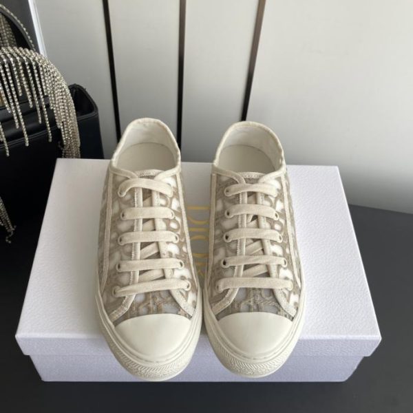 Scarpe casual con plateau in tela ricamate con monogramma Dior Walk'n Series F019 (C9AR0)