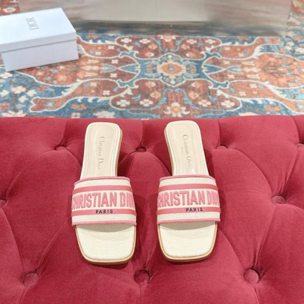 repliche,replica,perfette,siti di,affidabili,migliori siti,dove comprare,1:1,scarpe da ginnastica Pantofole Dior Early Spring con ricami in pizzo (ricamo obliquo + ricamo in pizzo bianco) (NC5ZI)