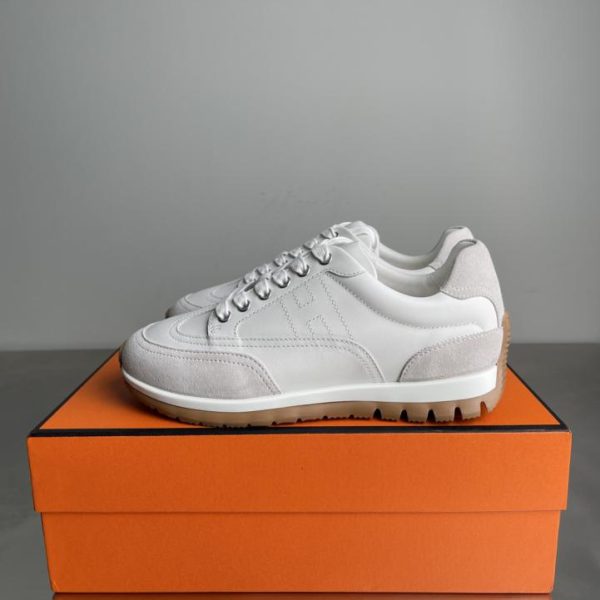 repliche,replica,perfette,siti di,affidabili,migliori siti,dove comprare,1:1,scarpe da ginnastica Nuove sneakers Hermes Libera, modello da coppia, tomaia in pelle di vitello scamosciata (KFUSJ)