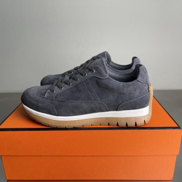 repliche,replica,perfette,siti di,affidabili,migliori siti,dove comprare,1:1,scarpe da ginnastica Nuove sneakers Hermes Libera, modello da coppia, tomaia in pelle scamosciata di vitello (S6M0X)