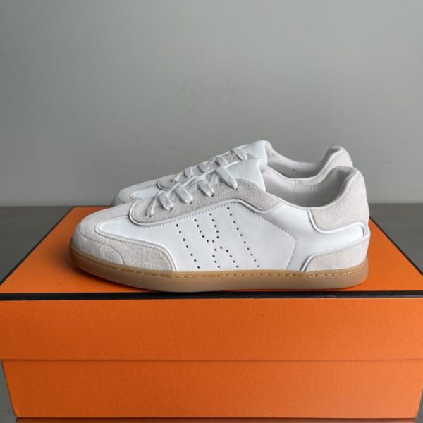 repliche,replica,perfette,siti di,affidabili,migliori siti,dove comprare,1:1,scarpe da ginnastica Collezione di sneakers Hermes Primavera/Estate New Match, modello stringato casual sportivo, scarpe da allenamento tedesche, sneakers basse bianche, modello di coppia (63RXE)