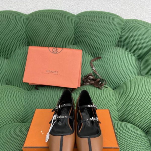 repliche,replica,perfette,siti di,affidabili,migliori siti,dove comprare,1:1,scarpe da ginnastica Nuovo arrivo primavera Hermes Lilia Ballerine Color Block (BV102)