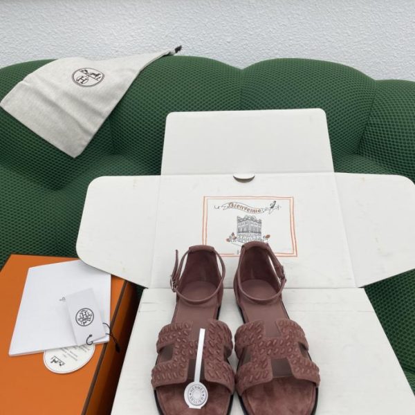 repliche,replica,perfette,siti di,affidabili,migliori siti,dove comprare,1:1,scarpe da ginnastica Nuovi colori primavera/estate Hermes: sandali da corsa bicolore Santorini classici (T26JV)