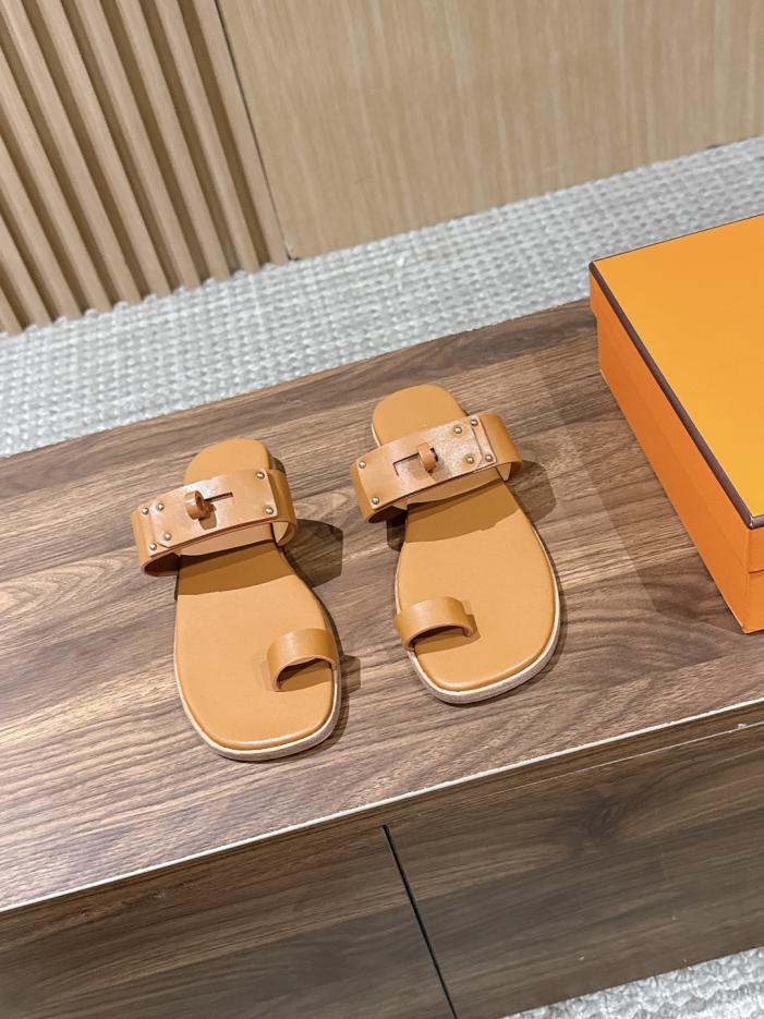 repliche,replica,perfette,siti di,affidabili,migliori siti,dove comprare,1:1,scarpe da ginnastica Infradito Kelly July con fibbia, sandali in pelle di vitello HERMES (BDMOB)