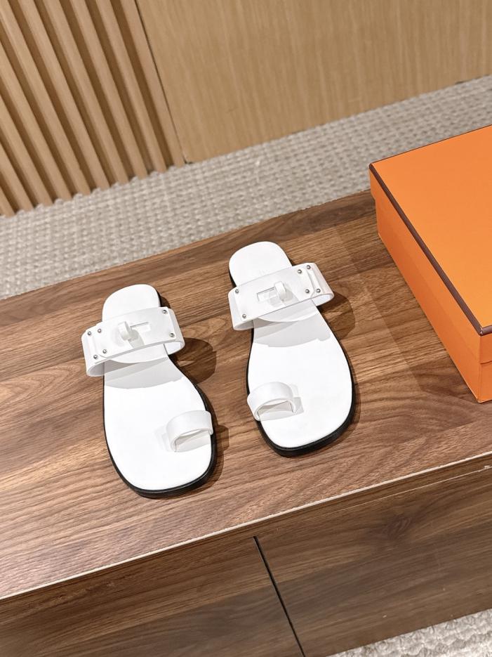 repliche,replica,perfette,siti di,affidabili,migliori siti,dove comprare,1:1,scarpe da ginnastica HERMES July Kelly infradito con fibbia, sandali in pelle di vitello (U17BV)