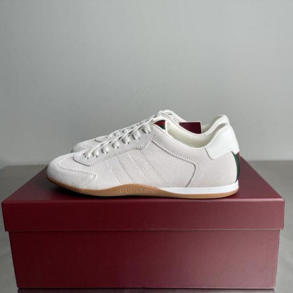 repliche,replica,perfette,siti di,affidabili,migliori siti,dove comprare,1:1,scarpe da ginnastica Sneakers Gucci Early Spring Runway Series in morbida pelle effetto invecchiato con suola sottile, modello da coppia (IA8HM)