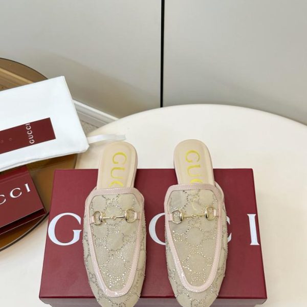 repliche,replica,perfette,siti di,affidabili,migliori siti,dove comprare,1:1,scarpe da ginnastica Pantofole Gucci Horsebit in rete con strass e punta chiusa (J2Z7M)
