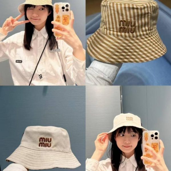 repliche,replica,perfette,siti di,affidabili,migliori siti,dove comprare,1:1,scarpe da ginnastica Cappello da pescatore reversibile MiuMiu, unisex (8RDR9Z)