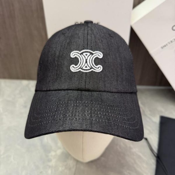 repliche,replica,perfette,siti di,affidabili,migliori siti,dove comprare,1:1,scarpe da ginnastica Cappello originale CELINE realizzato su misura con l’iconico logo a doppia C Triomphe del marchio ricamato sul corpo (G8MMA5)
