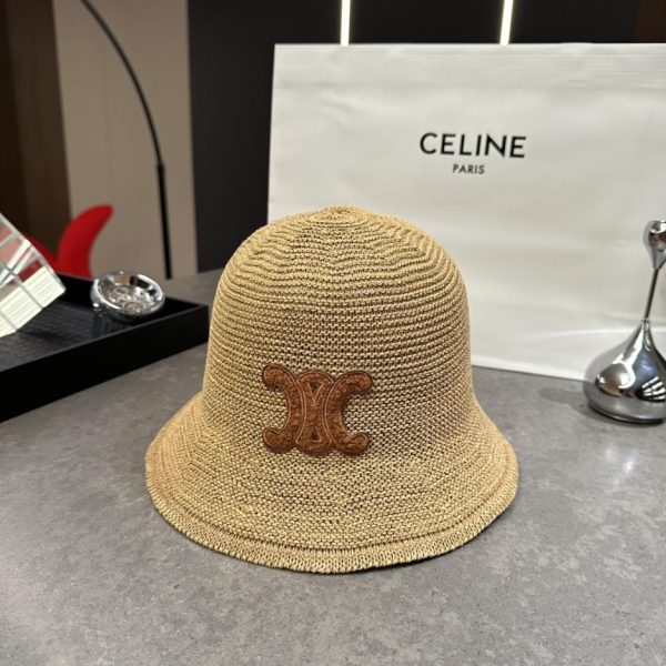 repliche,replica,perfette,siti di,affidabili,migliori siti,dove comprare,1:1,scarpe da ginnastica Nuovo cappello a secchiello in maglia di Celine, circonferenza della testa 57 cm (QWK136)