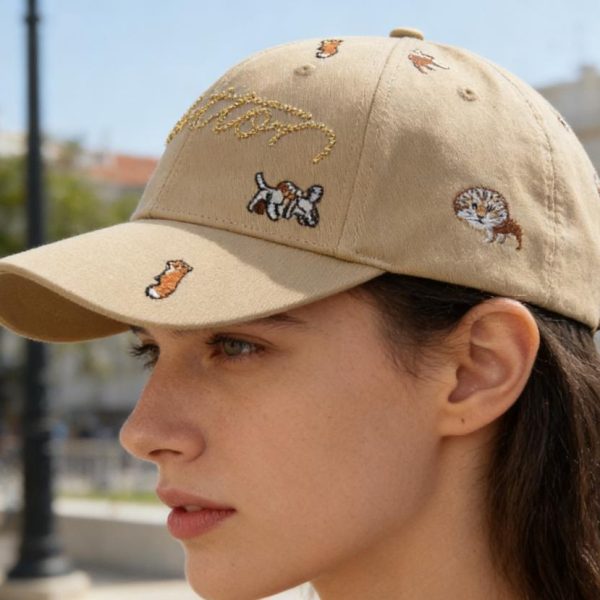 repliche,replica,perfette,siti di,affidabili,migliori siti,dove comprare,1:1,scarpe da ginnastica Cappellino da baseball a forma di L ricamato con stampa integrale di adorabili cuccioli + firma autografa con strass (F2VV2T)