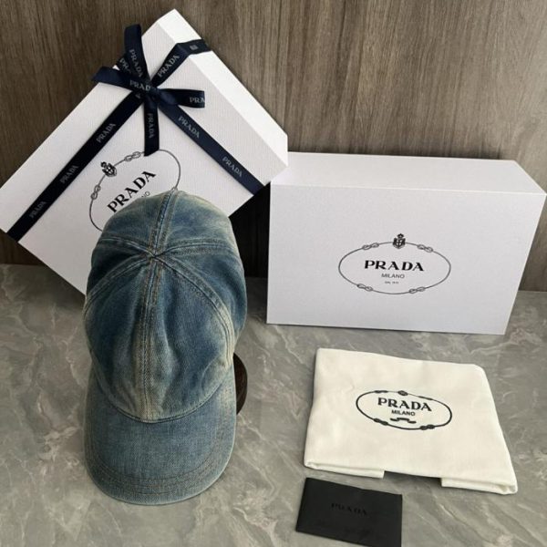 Cappellino da baseball Prada Original Custom in denim (MY07HM)