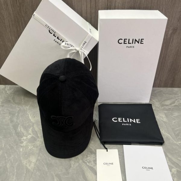repliche,replica,perfette,siti di,affidabili,migliori siti,dove comprare,1:1,scarpe da ginnastica Cappellino da baseball CELINE originale in velluto di cotone personalizzato con applicazione logo (0DE2V6) – Stesso stile del sito ufficiale