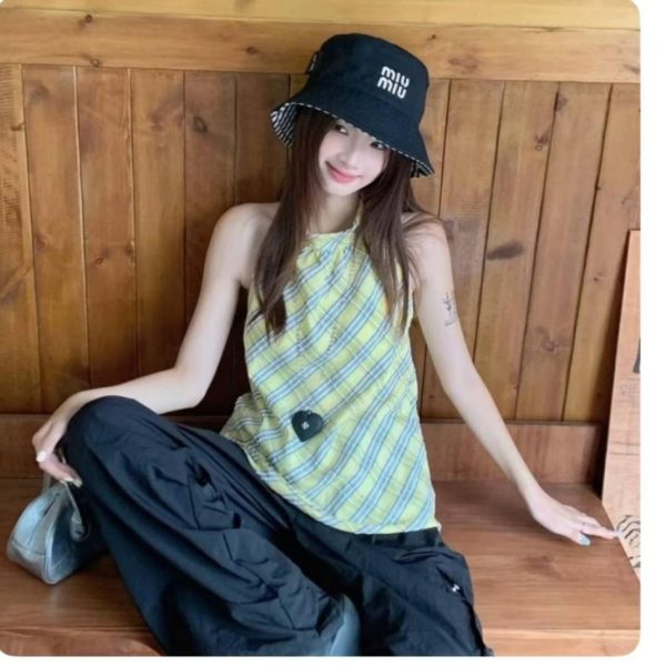 repliche,replica,perfette,siti di,affidabili,migliori siti,dove comprare,1:1,scarpe da ginnastica Cappello da pescatore reversibile MiuMiu, unisex (LH8N5N)