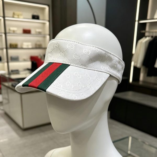 repliche,replica,perfette,siti di,affidabili,migliori siti,dove comprare,1:1,scarpe da ginnastica Visiera classica Gucci con cinturino rosso e verde (CB5U2X)