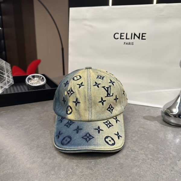 repliche,replica,perfette,siti di,affidabili,migliori siti,dove comprare,1:1,scarpe da ginnastica Cappellino da baseball in denim effetto invecchiato Louis Vuitton (YAJYNX)