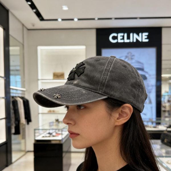 repliche,replica,perfette,siti di,affidabili,migliori siti,dove comprare,1:1,scarpe da ginnastica Cappellino da baseball Chrome Hearts con croce effetto invecchiato (TGW0CE)