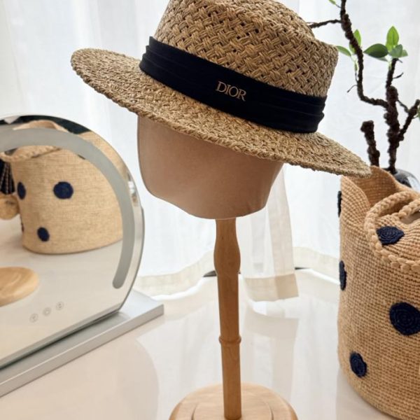 repliche,replica,perfette,siti di,affidabili,migliori siti,dove comprare,1:1,scarpe da ginnastica Cappello da sole in paglia DIOR (42RRQN)