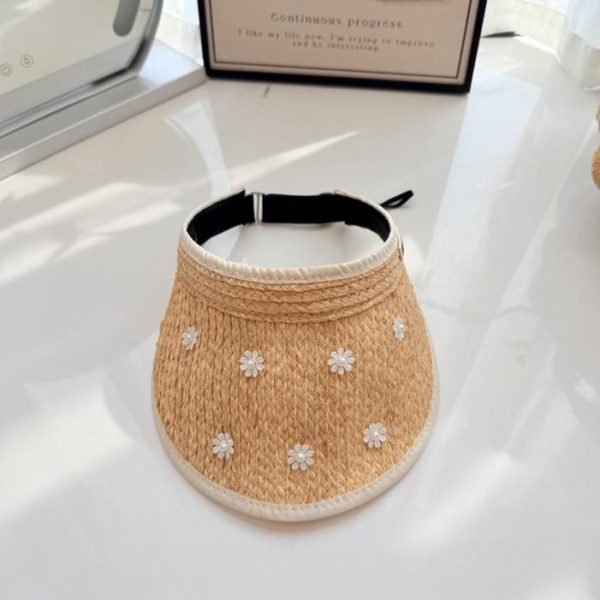 repliche,replica,perfette,siti di,affidabili,migliori siti,dove comprare,1:1,scarpe da ginnastica Nuovo cappello con visiera in rafia di MiuMiu, modello margherita (CM6TRJ)