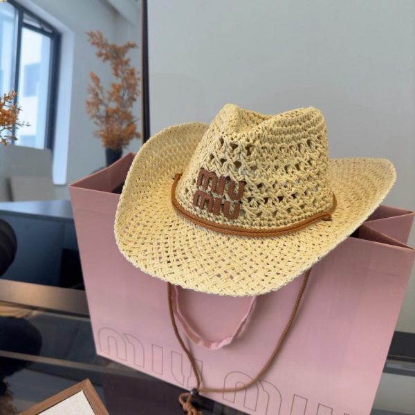 repliche,replica,perfette,siti di,affidabili,migliori siti,dove comprare,1:1,scarpe da ginnastica Il nuovo fedora di MiuMiu, realizzato in paglia salata, circonferenza della testa 57 cm (6J2W11)