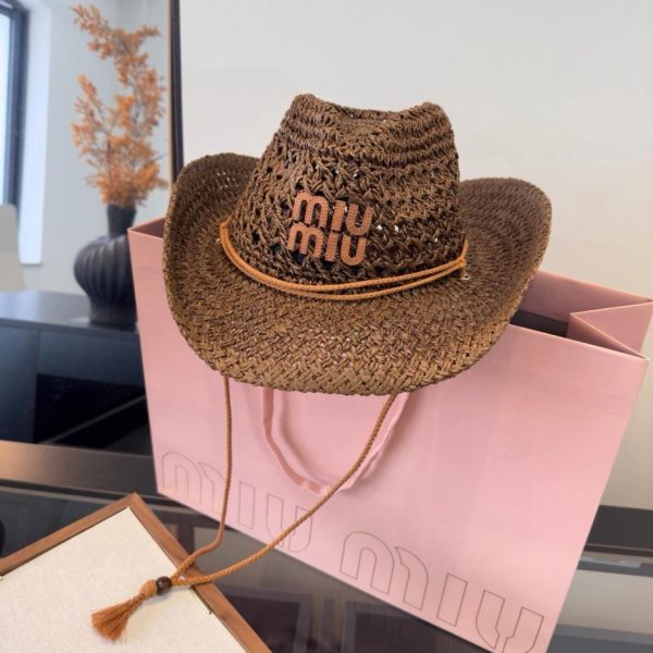 repliche,replica,perfette,siti di,affidabili,migliori siti,dove comprare,1:1,scarpe da ginnastica Il nuovo fedora di MiuMiu, realizzato in paglia salata, circonferenza della testa 57 cm (RCEHR1)