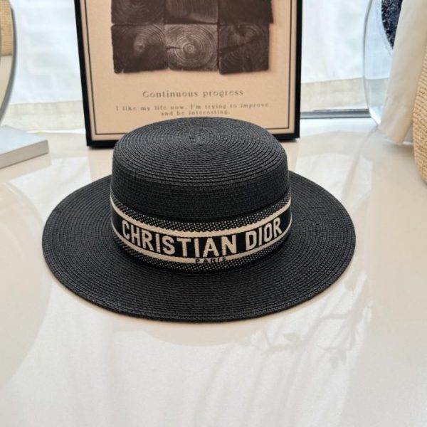 repliche,replica,perfette,siti di,affidabili,migliori siti,dove comprare,1:1,scarpe da ginnastica Cappello piatto DIOR intrecciato a mano, realizzato con materiali naturali (V6NUVY)