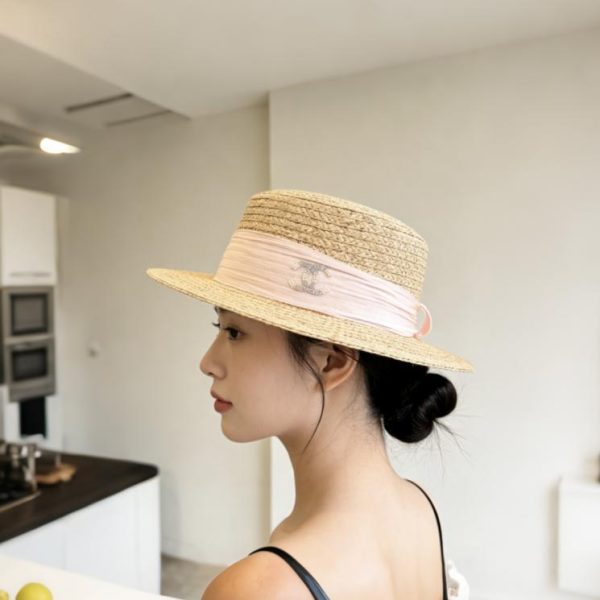 repliche,replica,perfette,siti di,affidabili,migliori siti,dove comprare,1:1,scarpe da ginnastica Cappello piatto in paglia naturale Chanel (3TZVFJ)