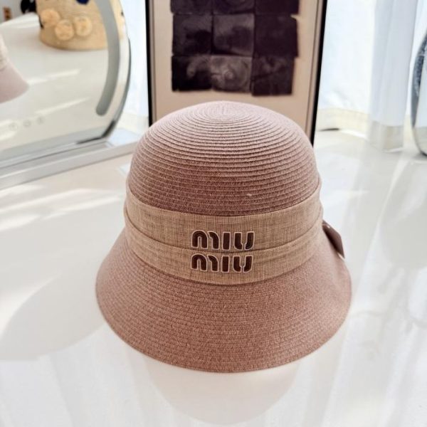repliche,replica,perfette,siti di,affidabili,migliori siti,dove comprare,1:1,scarpe da ginnastica Cappello da pescatore stile delicato MiuMiu (T05I7X)
