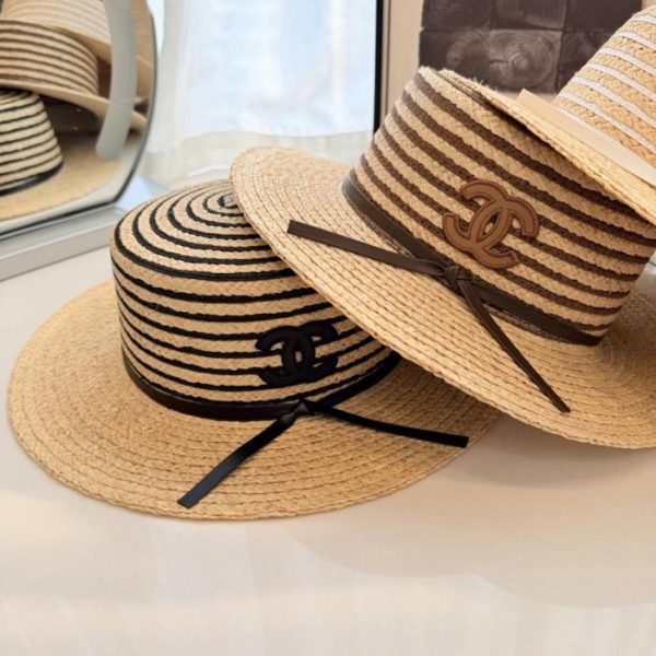 repliche,replica,perfette,siti di,affidabili,migliori siti,dove comprare,1:1,scarpe da ginnastica Cappello Chanel a righe in rafia (SEGL09)