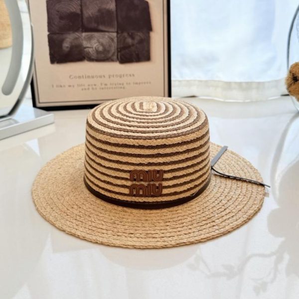 repliche,replica,perfette,siti di,affidabili,migliori siti,dove comprare,1:1,scarpe da ginnastica Cappello piatto in rafia MiuMiu (I6XM2E)