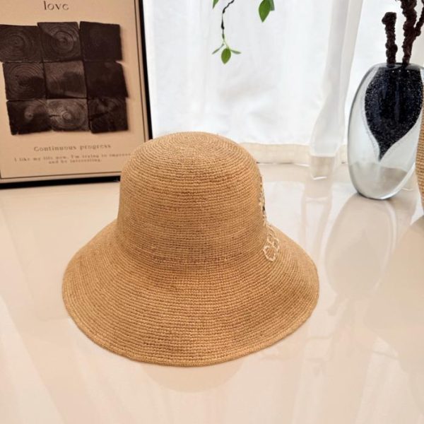 Cappello da sole Celine in rafia jacquard (JTAZOV)