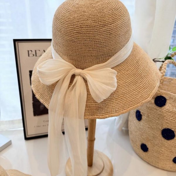 Cappello a tesa larga in rafia intrecciata a mano CELINE (5M7M81)