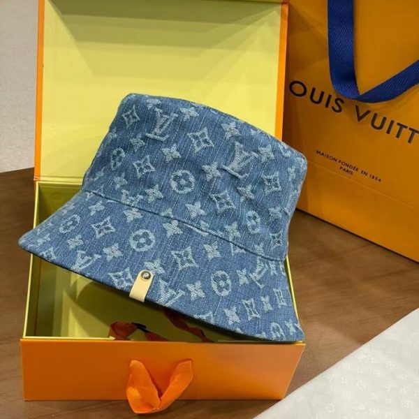 repliche,replica,perfette,siti di,affidabili,migliori siti,dove comprare,1:1,scarpe da ginnastica Nuovo cappello a secchiello reversibile in denim di Louis Vuitton (XQUXN3)