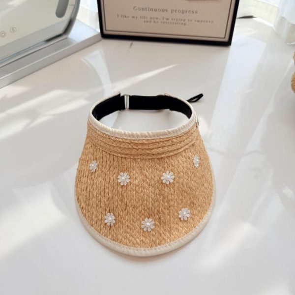 repliche,replica,perfette,siti di,affidabili,migliori siti,dove comprare,1:1,scarpe da ginnastica Nuovo cappello con visiera in rafia di Miu Miu, modello margherita (L7E600)