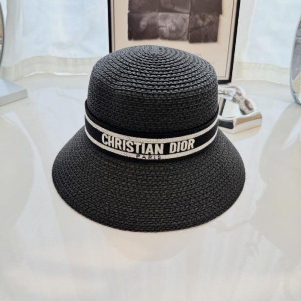 repliche,replica,perfette,siti di,affidabili,migliori siti,dove comprare,1:1,scarpe da ginnastica Cappello da pescatore da donna Dior in paglia traforata (TD3D88)