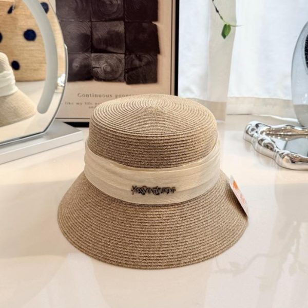 repliche,replica,perfette,siti di,affidabili,migliori siti,dove comprare,1:1,scarpe da ginnastica Cappello da pescatore in paglia Saint Laurent (73LTW6)