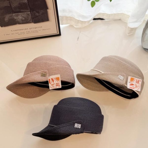 repliche,replica,perfette,siti di,affidabili,migliori siti,dove comprare,1:1,scarpe da ginnastica Cappello da equitazione in paglia Miu Miu (RV3EYW)