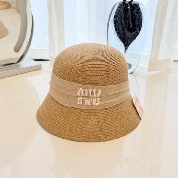 repliche,replica,perfette,siti di,affidabili,migliori siti,dove comprare,1:1,scarpe da ginnastica Cappello da pescatore intrecciato Miu Miu (7WYD6V)