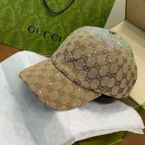 Nuovo cappellino da baseball Gucci di alta moda con motivo a rombi, unisex (6K7OMH)