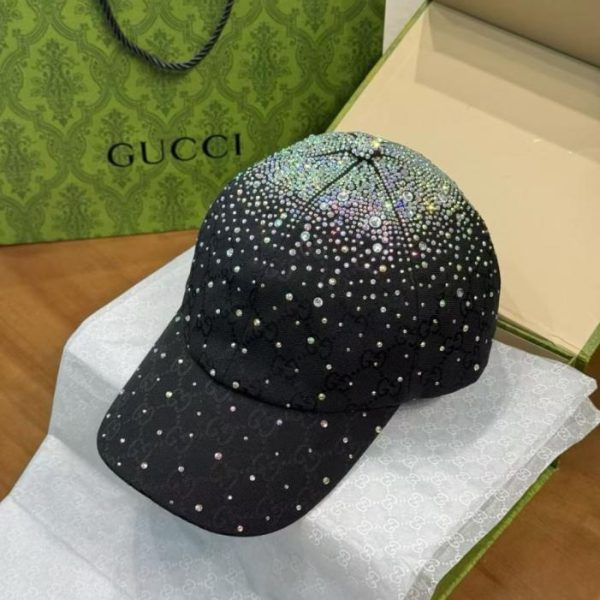 Nuovo cappellino da baseball Gucci di alta moda con motivo a rombi, modello unisex (7R4858)