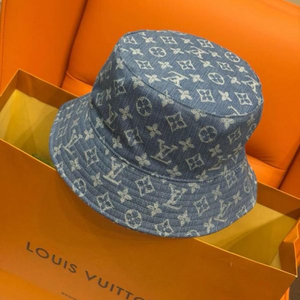 repliche,replica,perfette,siti di,affidabili,migliori siti,dove comprare,1:1,scarpe da ginnastica Cappello a secchiello/berretto da baseball in denim con monogramma Louis Vuitton (C4NZWW)