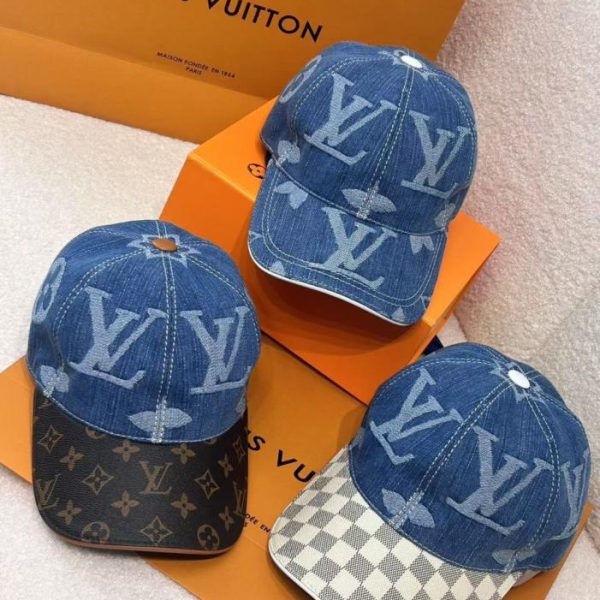 repliche,replica,perfette,siti di,affidabili,migliori siti,dove comprare,1:1,scarpe da ginnastica Cappellino da baseball in denim bianco con stampa floreale LV (IMGO4M)