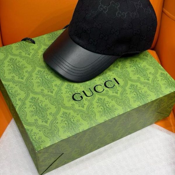 repliche,replica,perfette,siti di,affidabili,migliori siti,dove comprare,1:1,scarpe da ginnastica Nuovo cappellino da baseball in pelle con monogramma di Gucci (4GBBVT)