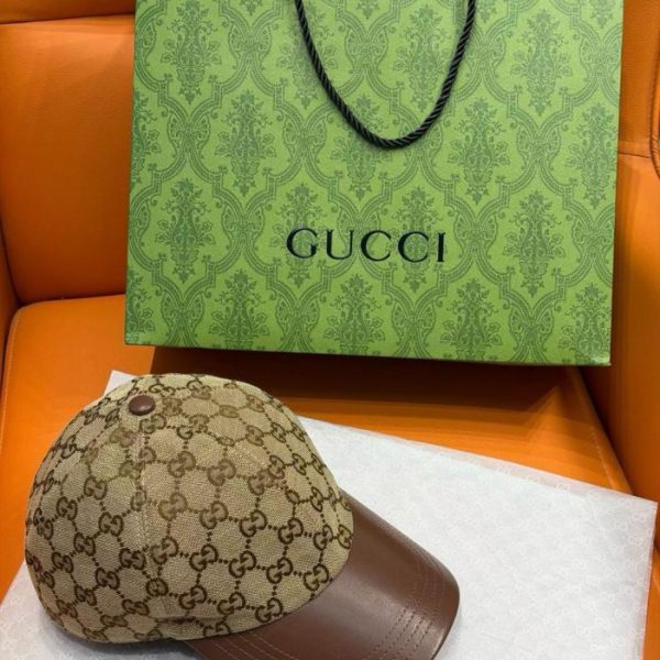 repliche,replica,perfette,siti di,affidabili,migliori siti,dove comprare,1:1,scarpe da ginnastica Nuovo cappellino da baseball in pelle con monogramma di Gucci (RBIOZJ)