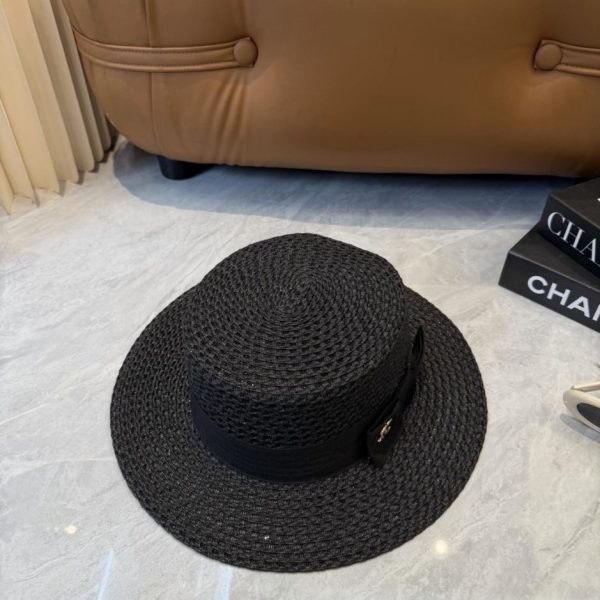 repliche,replica,perfette,siti di,affidabili,migliori siti,dove comprare,1:1,scarpe da ginnastica Nuovo cappello di paglia a tesa piatta di CHANEL (DQ84CC)
